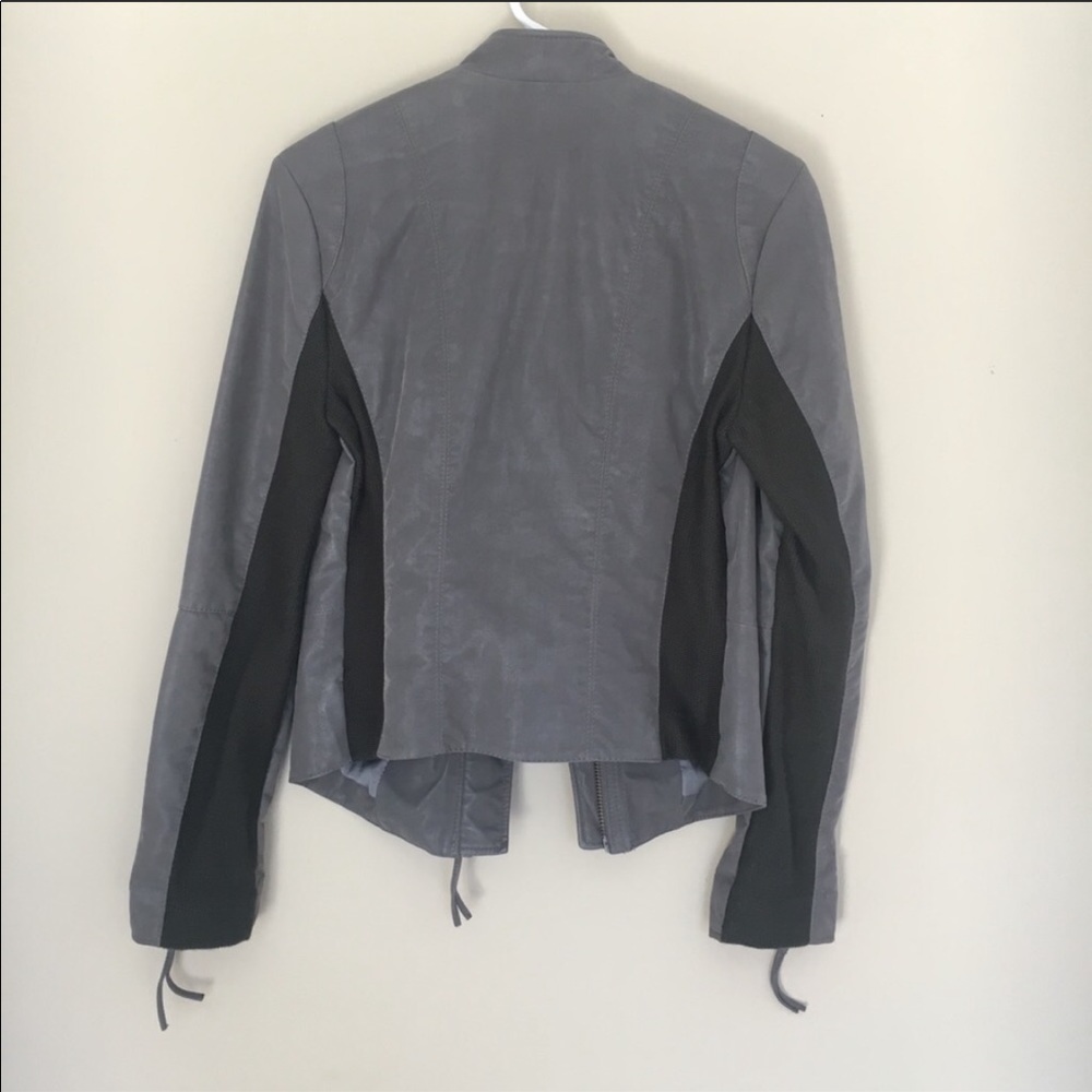 Free People Steel Mill Faux Leather Jacket Size 0 - Picture 3 of 4